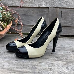Zara basics two tone pinup pumps